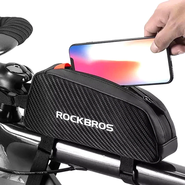 ROCKBROS 039BK FAHRRADTASCHE FÜR RAHMEN 1L MIT GEFLOCHTEN WASSERDICHT SCHWARZ