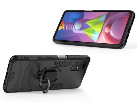Puzdro Alogy Stand Ring Armor pre Samsung Galaxy M51 čierne