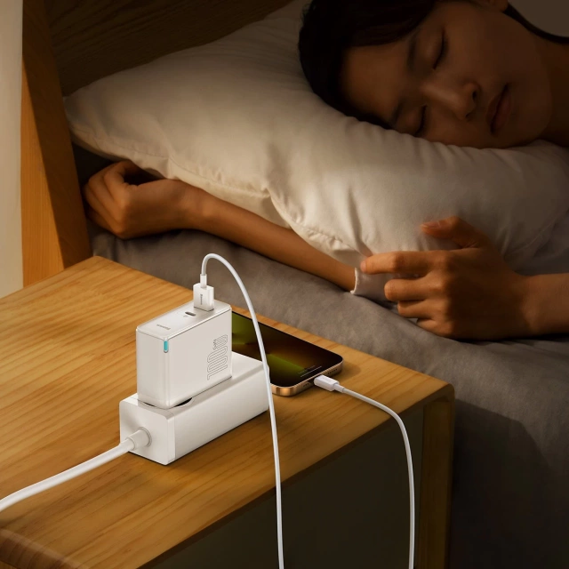 Baseus GaN5 Pro fast universal wall charger GaN USB Type C / USB 100W PD3.0, QC4.0 , AFC white (CCGP090202)