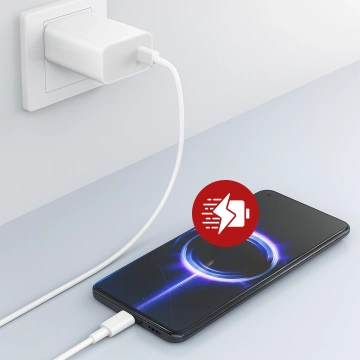 Xiaomi originálny USB - USB-C kábel typu C silný rýchly 120W PD 6A 1M drôt Biely