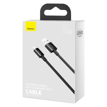 Baseus Superior Series USB to USB-C cable, 66W, 2m (black)