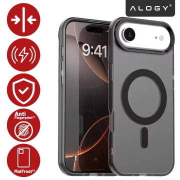 Kryt pre Apple iPhone 16 Pro Max Alogy MagSafe Hybrid Matte Case Matný kryt s ochranou šošovky čierny