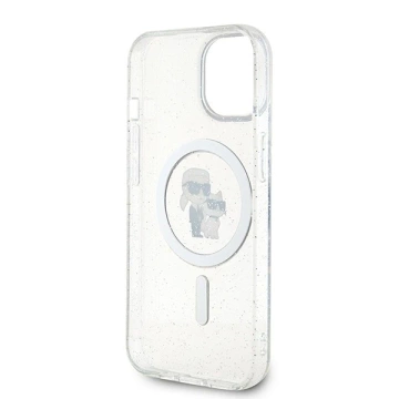 Etui Karl Lagerfeld KLHMP15SHGKCNOT na iPhone 15 6,1" priehľadné pevné puzdro Karl