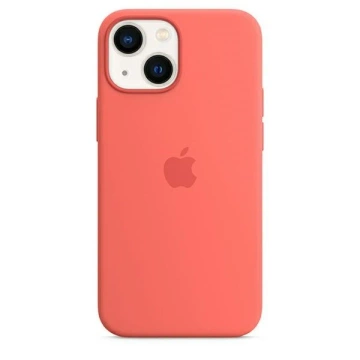 Original Protective Apple Phone Case MM1V3ZM/A for Apple iPhone 13 Mini 5.4" MagSafe Pink Pomelo/Pomelo Pink Silicone Case