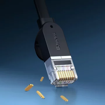 Baseus Speed ​​Six Netzwerkkabel RJ45 1000Mbps 1,5m schwarz (WKJS000001)