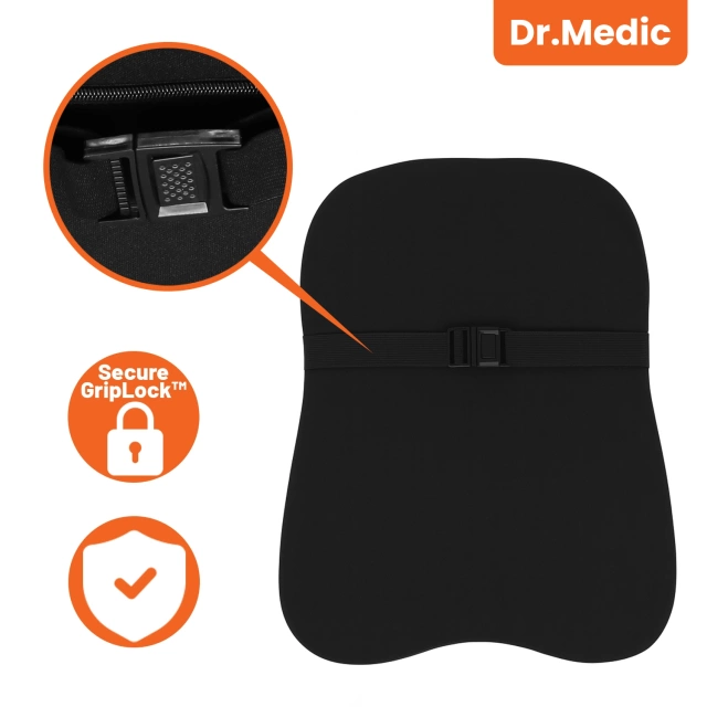 Poduszka do Samochodu pod Głowę Kark Szyję DR.MEDIC ErgoNeck™ Ergonomiczna poduszka na fotel zagłówek krzesło gamingowa do biura auta dla kierowcy pasażera