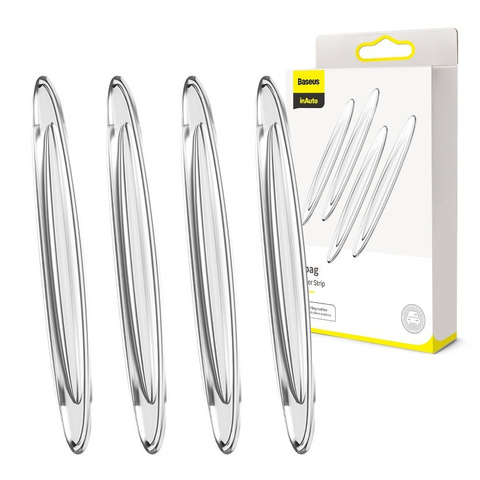 Ochranné lišty 4x Baseus lišty, nárazníky na hranu dveří auta Transparent