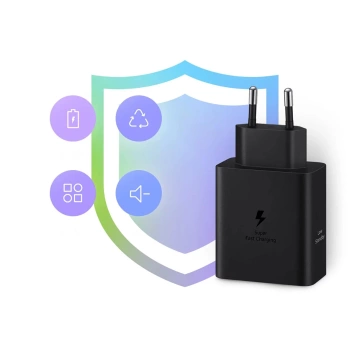 Samsung Power Adapter Duo Network Charger 2x USB-C 50W - чорний