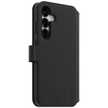 CARE Case for Samsung Galaxy S25 by PanzerGlass Feature Tango Wallet 2in1 Black