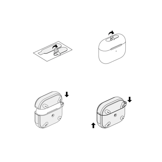 Ochranné puzdro Ringke Onyx Apple pre Apple AirPods Pro 1/2 Warm Grey