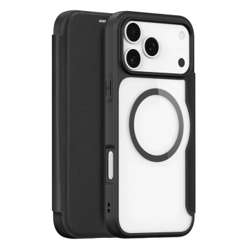Etui do iPhone 17 Pro Dux Ducis Skin X Pro Portfel MagSafe Czarny