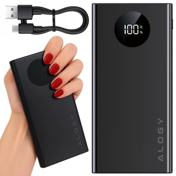 PowerBank Alogy TurboCharge 120W PD PowerDelivery швидка зарядка 10000mAh 2x USB-A 1x USB-C Black