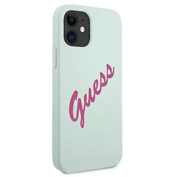 Guess GUHCP12SLSVSBF iPhone 12 mini 5,4" niebieski fuksja/blue fuschia Hardcase Silicone Vintage