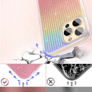 Luxusní elegantní pouzdro Kingxbar Travel Series pro iPhone 13 Pro Orange (Sunset)