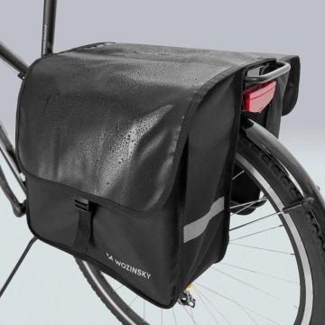 Wozinsky dvojitý cyklistický kufr 28 l černý (WBB34BK)