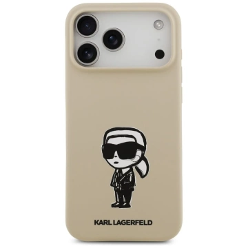Etui Ochronne do iPhone 17 Pro Max Karl Lagerfeld Silicone KL Sketch MagSafe Brązowy