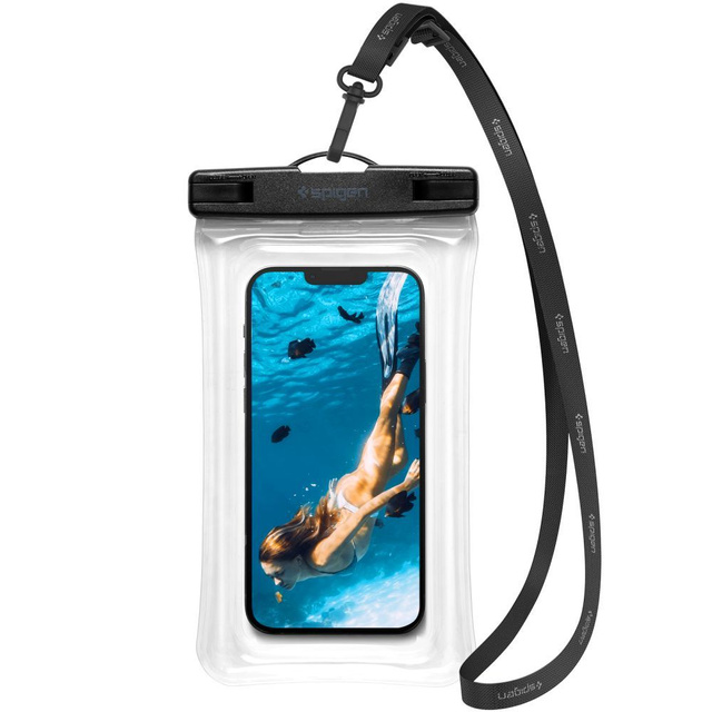 Universal Spigen A610 IPX8 waterproof case for phones up to 6.9 inches Crystal Clear