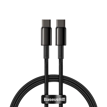 Baseus USB Type C - USB Type C cable Power Delivery Quick Charge 100 W 5 A 1 m black (CATWJ-01)
