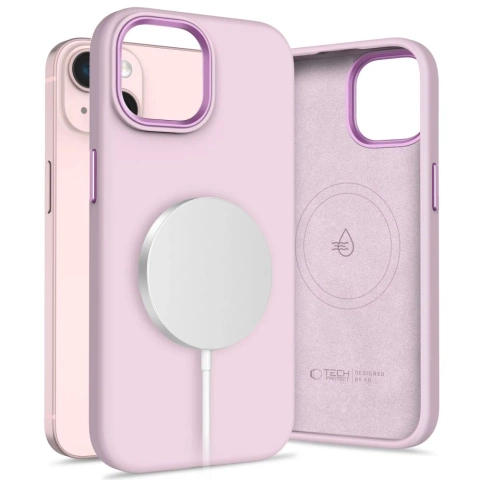 Etui do iPhone 15 Tech-Protect Silicone Pure MagSafe Różowy