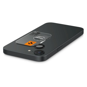 Kameraschutz für iPhone 16e Spigen Optik Pro Glas.TR "EZ Fit" Kameraschutz 2er-Pack Schwarz