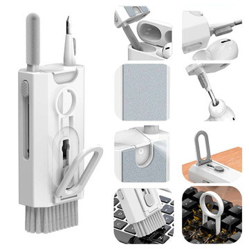 Multifunkční čistič Alogy Cleaner Set Sada 8v1 na čištění obrazovky klávesnice sluchátek pro telefony, tablety, notebooky, počítače Bílá