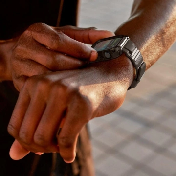 Pasek Spigen Tough Armor "Pro" do Apple Watch 7/8 (45 mm) Metal Black