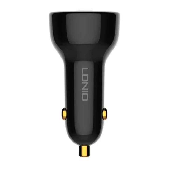 LDNIO C101 Car Charger, USB USB-C, 100W USB-C to USB-C Cable (Black)
