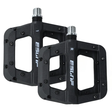 Platform bicycle pedals for road and mountain bikes, MTB platform, 3 bearings, black, set [2 pcs.] Black