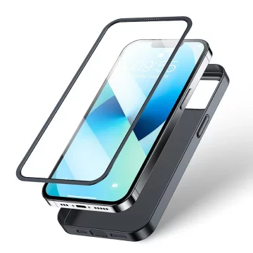 Joyroom 360 Full Case Cover für iPhone 13 Back &amp; Front Cover Tempered Glass Schwarz (JR-BP927 Black)