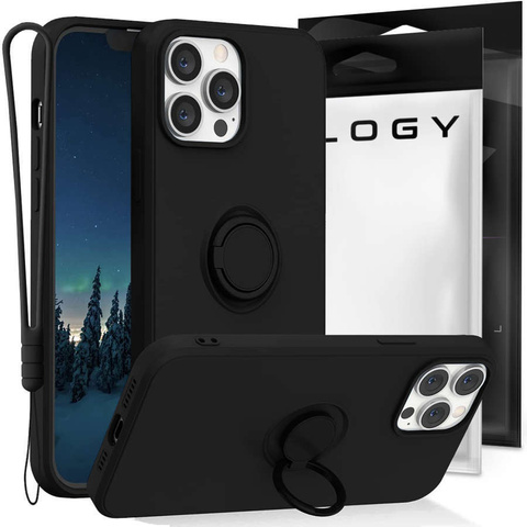 Silikonové pouzdro Ring Ultra Slim Alogy pro Apple iPhone 13 Pro Max Black
