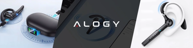 Słuchawka bezprzewodowa do rozmów Bluetooth zestaw słuchawkowy z etui ładującym G1 Alogy Czarna