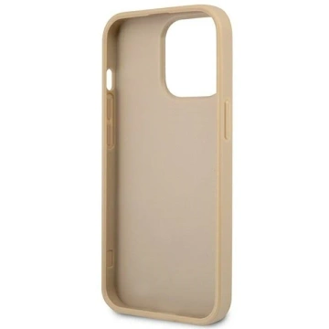 Etui Guess GUHCP14XPSATLE do Apple iPhone 14 Pro Max 6,7" beżowy/beige hardcase SaffianoTriangle Logo