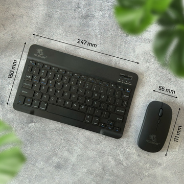 Клавіатура Миша Набір бездротова миша для ноутбука Bluetooth AN-030 Silent Slim Black