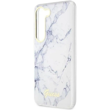 Guess GUHCS23MPCUMAH Hülle für Samsung Galaxy S23 Plus S916 weiß/weiß Hardcase Marble