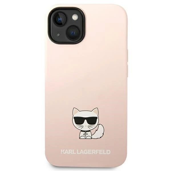 Protective phone case Karl Lagerfeld KLHCP14SSLCTPI for Apple iPhone 14 6.1" hardcase light pink/light pink Silicone Choupette Body