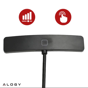 Alogy LED stolná lampa s nabíjateľnou sponou na čítanie čierna