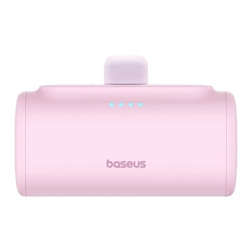 Baseus Compact Powerbank 5000mAh 20W USB-C Mini Fast Charging Pink