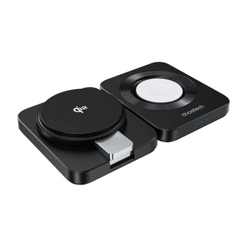 Skladacia nabíjačka Choetech Qi2 MagSafe 3v1 pre iPhone, hodinky, AirPods, čierna
