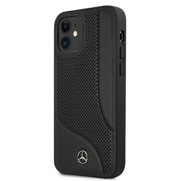 Захисний чохол Mercedes MEHCP12SCDOBK для Apple iPhone 12 Mini 5.4" black/black Hardcase Leather Perforated Area