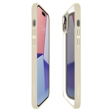 Чохол Spigen Ultra Hybrid для iPhone 15 Plus - бежевий