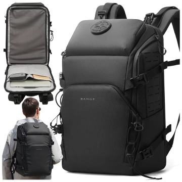 Bange Waterproof Backpack for Laptop 15.6" City Travel 45x30x16 cm for Work Airplane Men's Women's with USB Port Black