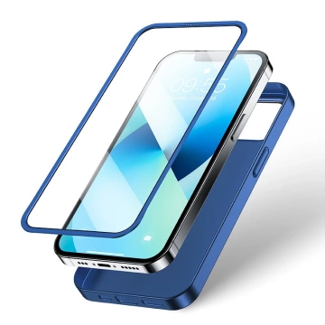 Zadný a predný kryt z tvrdeného skla Joyroom 360 pre iPhone 13 (modrý JR-BP927)