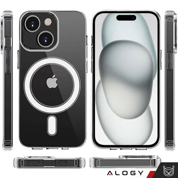 Case for iPhone 15 MagSafe Hybrid Case Cover Shock Clear Alogy Transparent Glass