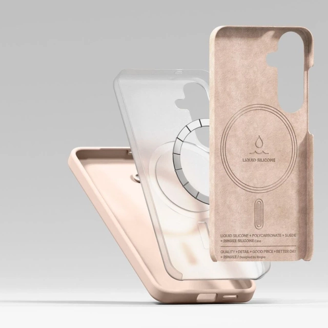 Etui für Samsung Galaxy S25 Pink Sand Ringke Silikon Magnetisch MagSafe
