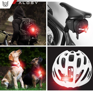 Svetlo na bicykel 2v1 Predné Zadné Vodotesné IPX4 LED Predné Zadné USB Svetlo Svetlo na bicykel Alogy