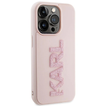 Karl Lagerfeld KLHCP15L3DMBKCP case for iPhone 15 Pro 6.1" pink/pink hardcase 3D Rubber Glitter Logo