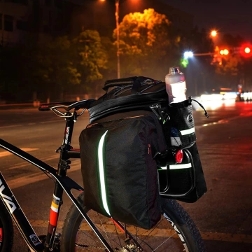 Rockbros A6-6 Bike Pannier Bag 35l with Fold-Out Pockets - Black