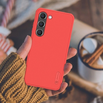 Nillkin Super Frosted Shield Pro case for Samsung Galaxy S23 armored cover phone stand red