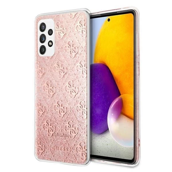 Guess GUHCA72PCU4GLPI A72 A725 różowy/рожевий твердий чохол 4G з блискітками