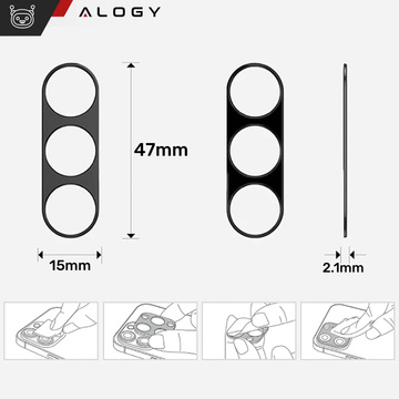 Металевий чохол для Samsung Galaxy S24, захист для острівця камери, Alogy Metal Lens, чорний